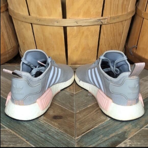 Adidas NMD R1 Light Onix Gray Pink BY3058 Running Sneakers Shoes Womens Size 8 - Picture 7 of 9